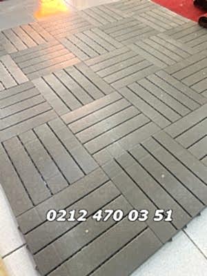 Modüler Plastik Deck Ahşap Parke desen 30x30