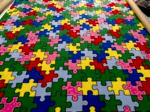 Puzzle Baskılı Çocuk Halısı