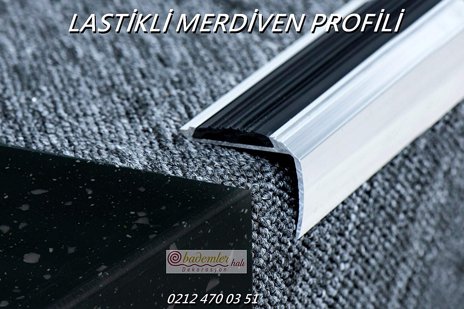 Merdiven Halı Profili Köşebent profil lastikli kaydımaz profil merdiven profili lastikli gümüş renk sarı Gold renk merdiven profili köşe halı profili