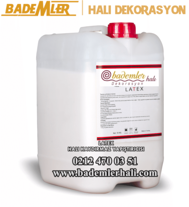 Latex halı yapıştırıcı halı tutkalı halıfleks tutkalı 10LT Latex Karo Halı Tutkalı Su Bazlı Duvardan duvara halı tutkalı Cami Halı Yapıştırıcısı 10LT Latex