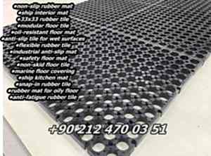 Non-Slip Rubber Mat 33x33 for Ship Interiors – Oil & Wet Surface Safe – Modular Tile