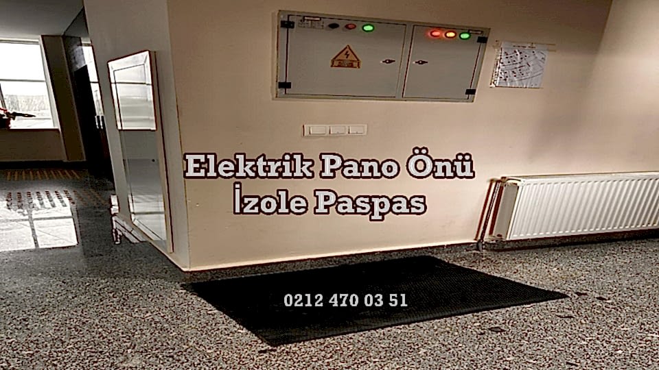 siyah izole pano halısı yalıtkan paspas