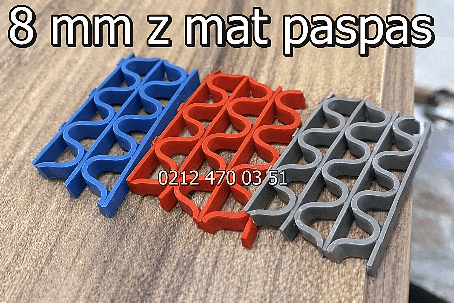 8 mm z mat paspas gri kırmızı mavi renk zig zag paspas
